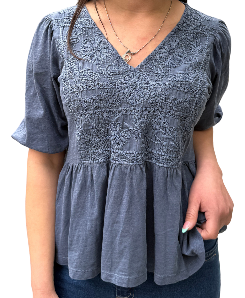 Blusa Lucky Brand Mujer Bordado Algodon 100% Importado India - Imagen 8