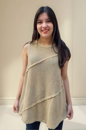 Blusa Musculosa Free People Crochet Boho Costura Inversa