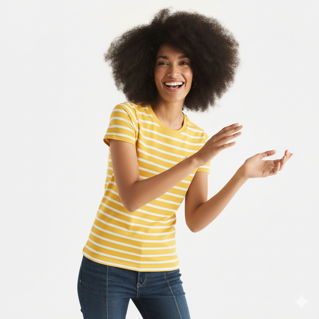 Remera Manga Corta Rayada Algodon 100% Importado India Mujer - Imagen 16