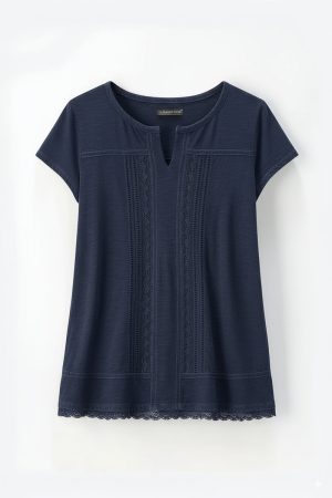 Blusa Coldwater Bordado Lace Algodon 100% Importado India