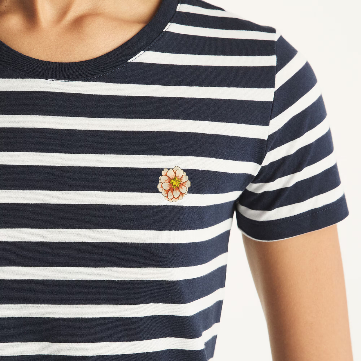 Remera Manga Corta Rayada Algodon 100% Importado India Mujer - Imagen 2