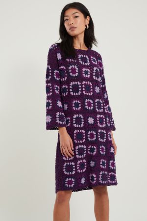 Vestido Monsoon Tejido Crochet Chic Boho Premium Importado