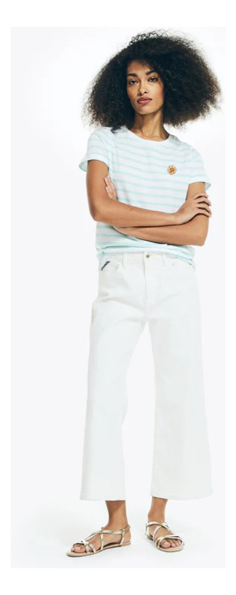 Remera Manga Corta Rayada Algodon 100% Importado India Mujer - Imagen 9