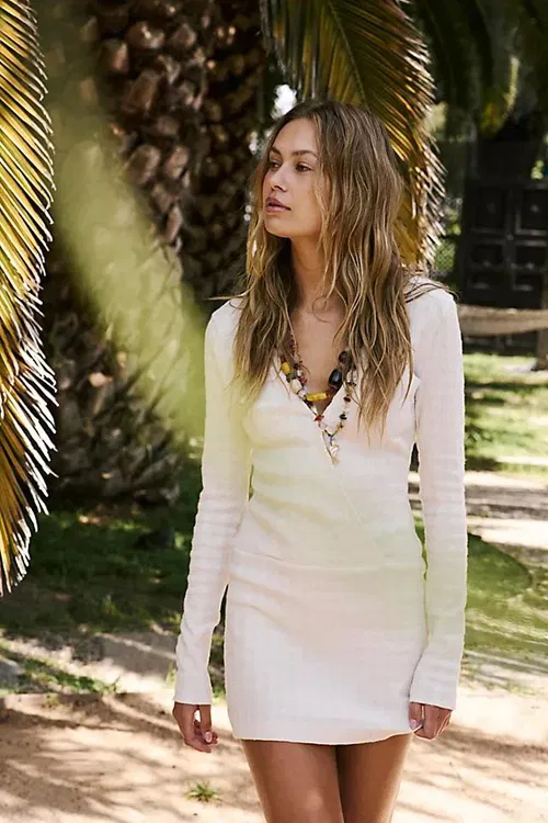 Vestido Free People Mini Corto Manga Larga Importado India - Imagen 2