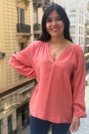 Blusa Old Navy Chic Manga Larga Algodo Gauge Importado India