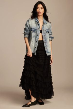 Pollera Falda Lucky Brand Escalonada Volado Tul Importado