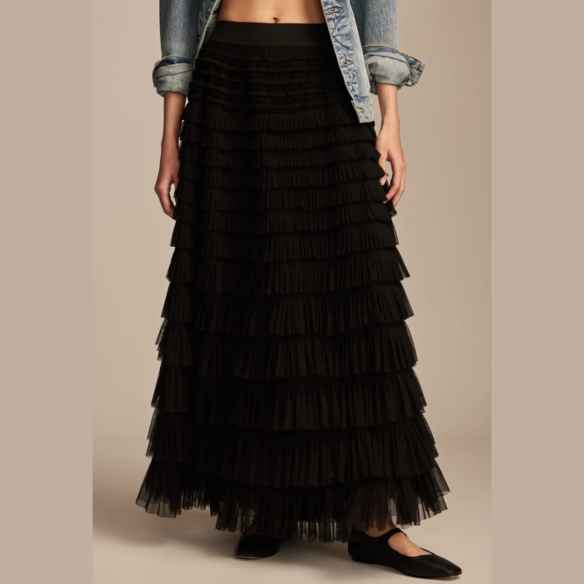 Pollera Falda Lucky Brand Escalonada Volado Tul Importado - Imagen 3