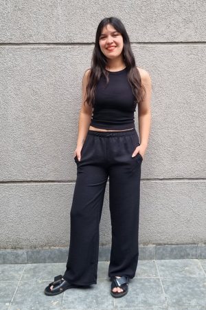 Pantalon Lino Cey Cintura Elastico Bolsillos Calidad Premium