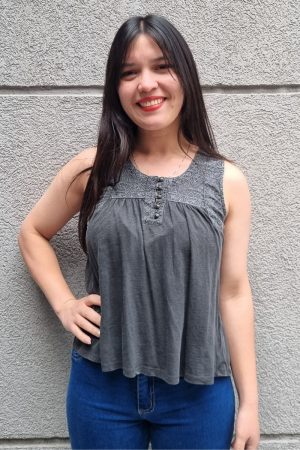 Blusa Musculosa Lucky Brand Bordado Verano Calidad Premium