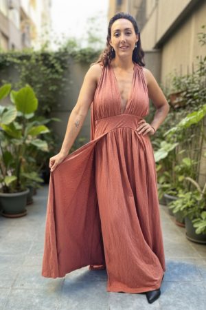 Vestido Free People Largo Griego Casual T Grande Importado