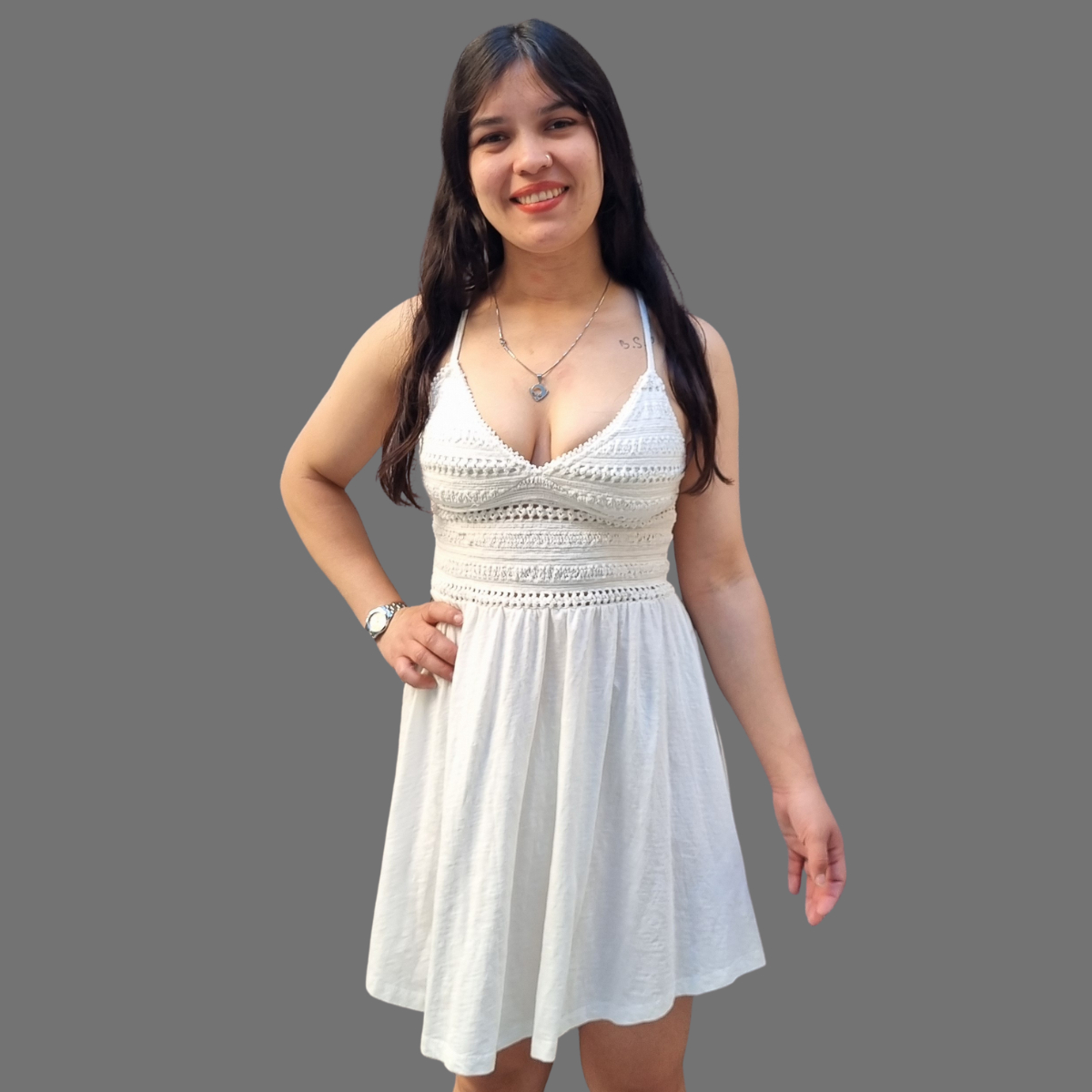 Vestido Super Dry Corto Elastizado Tiritas Verano Importado - Imagen 6